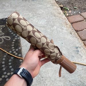 COACH Hand-Held Umbrella w/ case.